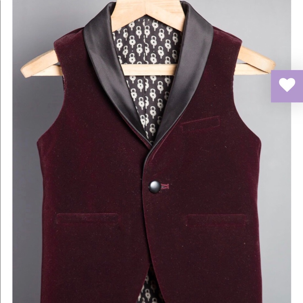 Baby boy Burgundy Waist coat  9-12 months size